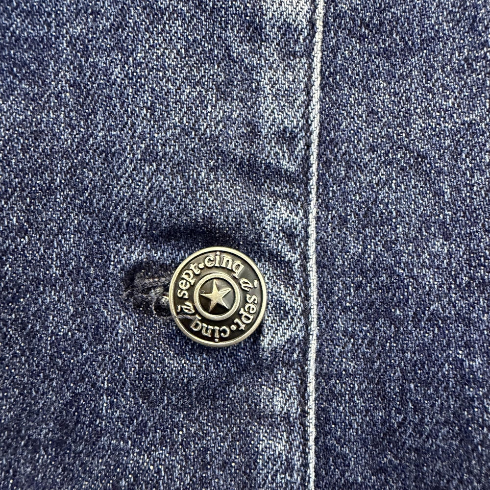Cinq à Sept Marsha Floral Appliqué Mini Denim Dress - Picture 10 of 11